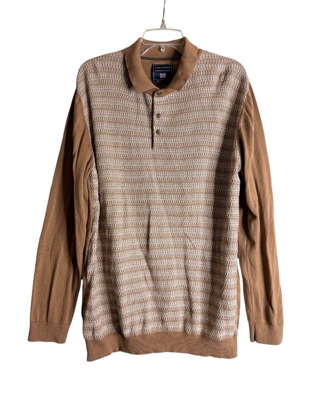 Guide London Sweater  Brown Knit Long Sleeve British design